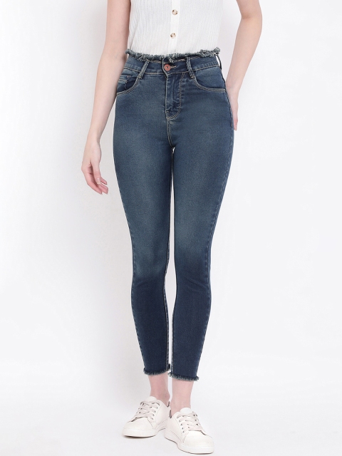 

Code 61 Women Navy Blue Skinny Fit High-Rise Clean Look Stretchable Jeans