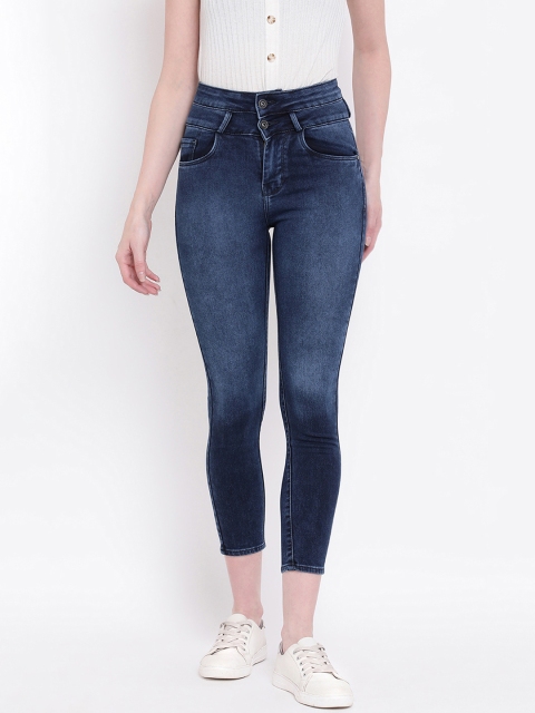 

Code 61 Women Navy Blue Skinny Fit High-Rise Clean Look Stretchable Jeans
