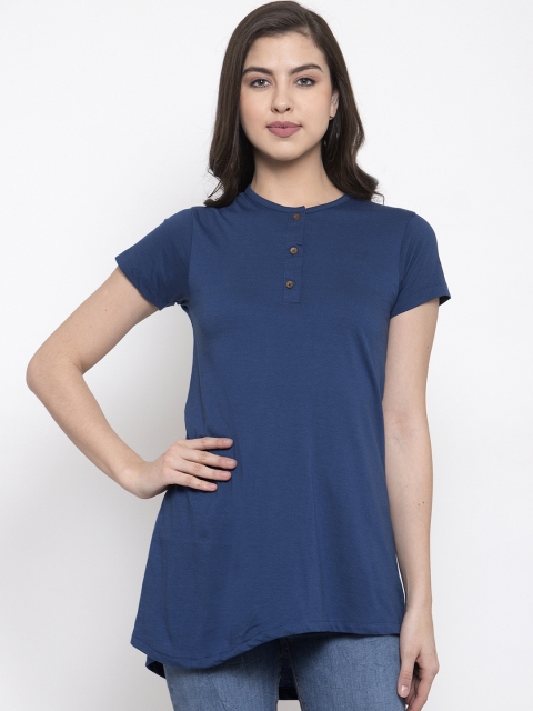 

Kalt Women Blue Solid Tunic