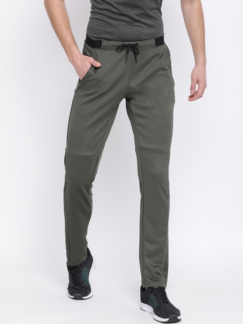 rock.it Men Olive Green Solid Track Pants