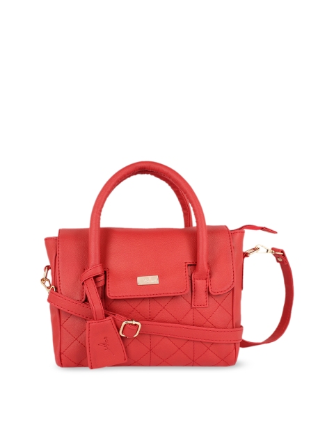

yelloe Women Red Quilted Satchel Bag
