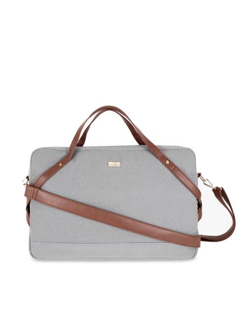 

yelloe Unisex Grey Solid Laptop Bag