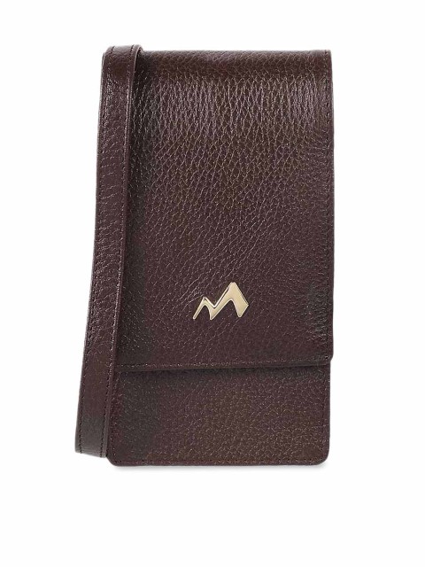 

Metro Brown Textured Foldover Clutches