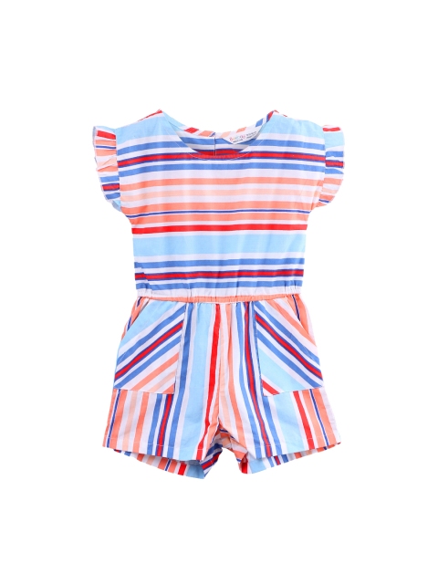 

Beebay Girls Multicoloured Striped Playsuit, Multi