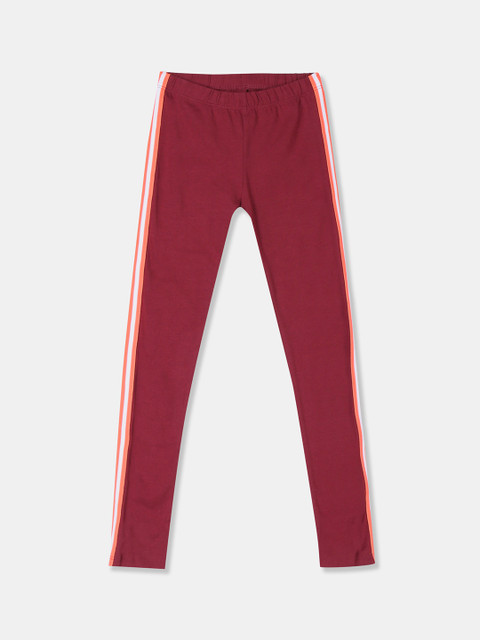 

GAP Girls Red Side Tape Cotton Stretch Leggings