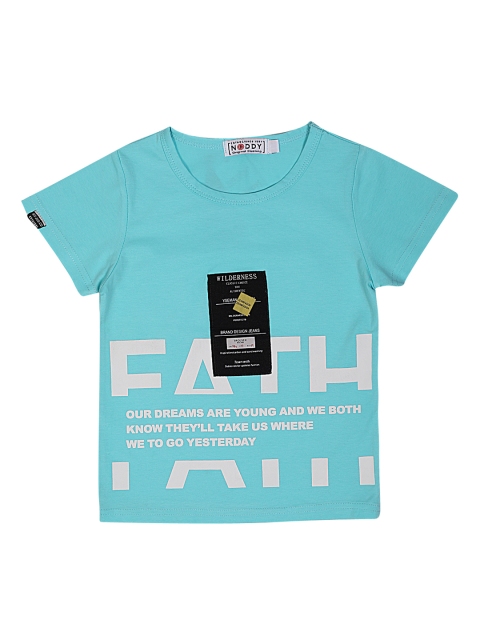 

Noddy Boys Blue & Black Printed Round Neck T-shirt