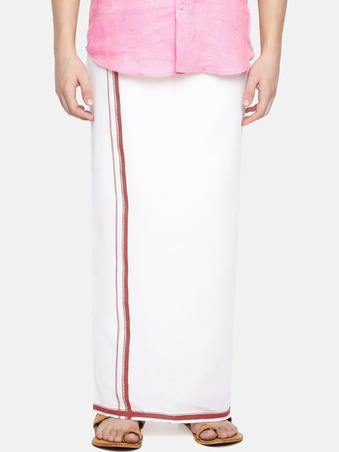 

Chennis Men White Solid Ethnic Dhoti