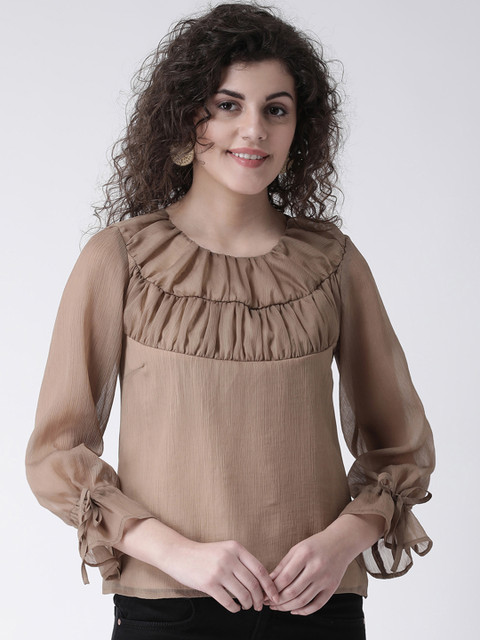 

Leo Sansini Women Brown Solid Top