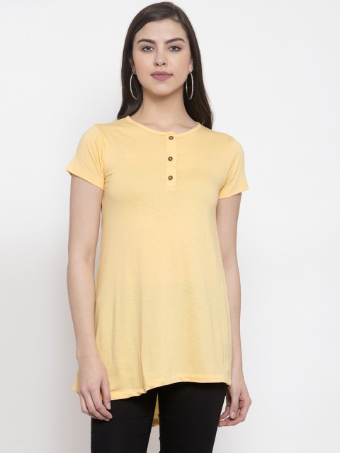 

Kalt Women Yellow Solid Tunic