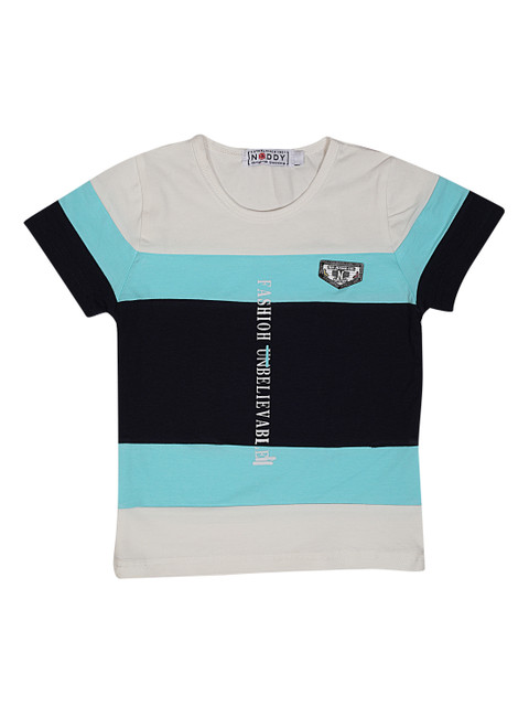 

Noddy Boys Blue Colourblocked Round Neck T-shirt