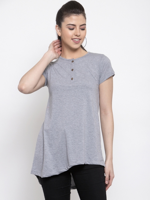 

Kalt Women Grey Melange Solid Tunic