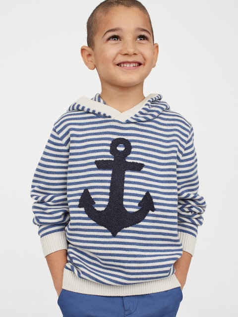 

H&M Boys Blue Hooded top with a motif