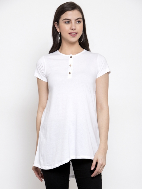 

Kalt Women White Solid Tunic