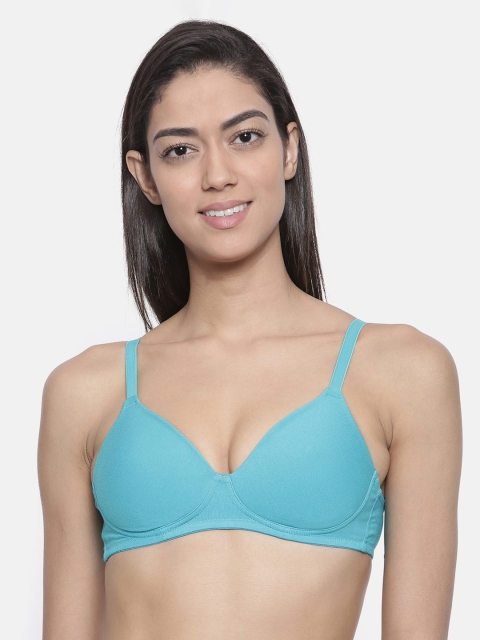 

Bitz Blue Solid Non-Wired Lightly Padded T-shirt Bra EPB001