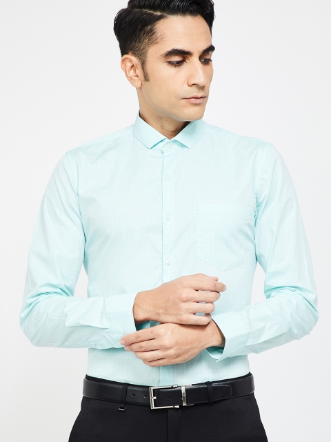 

CODE by Lifestyle Men Blue Slim Fit Solid Semiformal Shirt