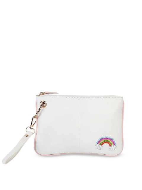 

Metro White Solid Clutch