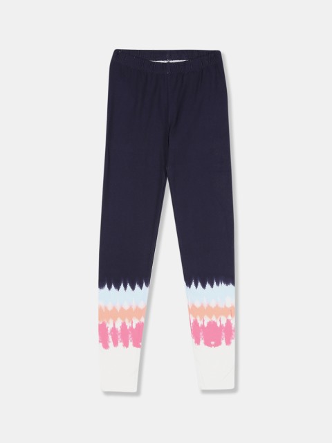 

GAP Girls Navy Blue & White Printed Everyday Stretch Leggings