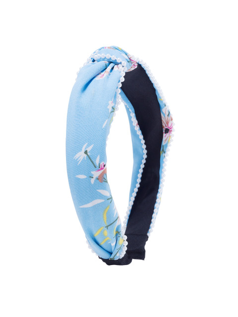 

Golden Peacock Blue Beaded Hairband