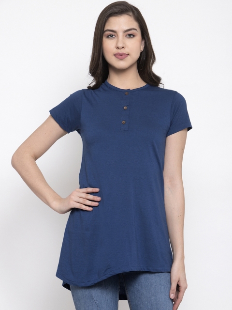 

Kalt Women Blue Solid Tunic