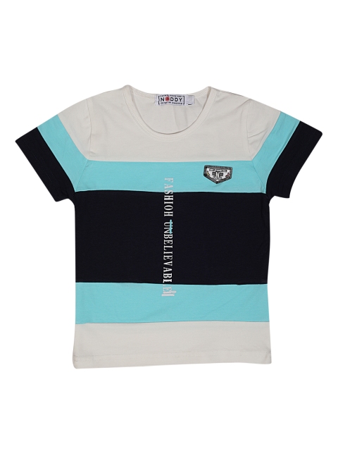 

Noddy Boys Blue Colourblocked Round Neck T-shirt