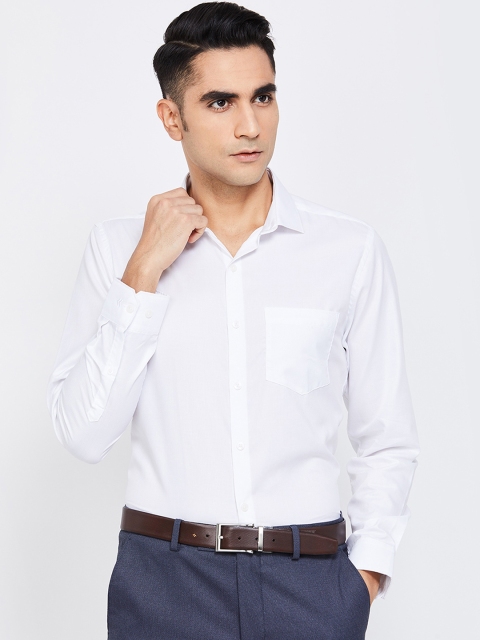 

CODE by Lifestyle Men White Slim Fit Self Design Formal Shirt