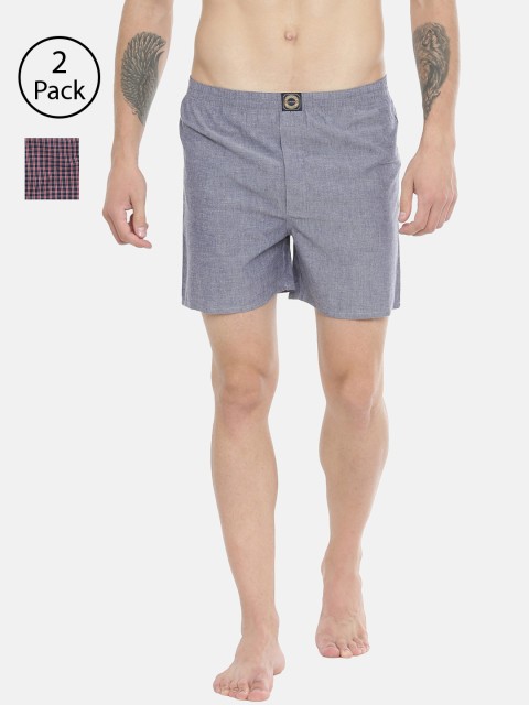 

Joven Men Pack of 2 Pure Cotton Boxers JB2N078, Black