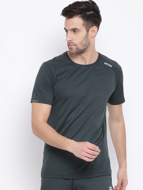 

rock.it Men Green Solid Round Neck T-shirt