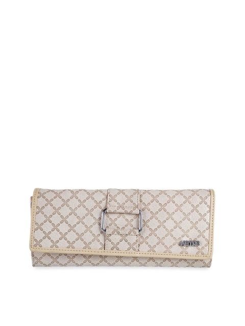 

Metro Beige Textured Envelope Clutch