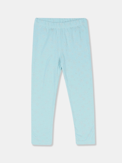 

GAP Girls Blue Elasticized Waist Glitter Print Leggings