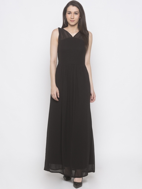 

Globus Women Black Solid Maxi Dress