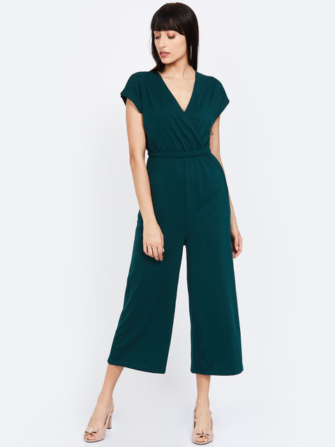 

Bossini Women Green Solid Culotte Jumpsuit