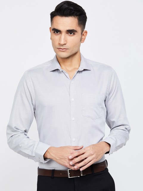 

CODE by Lifestyle Men Grey Slim Fit Solid Formal Shirt