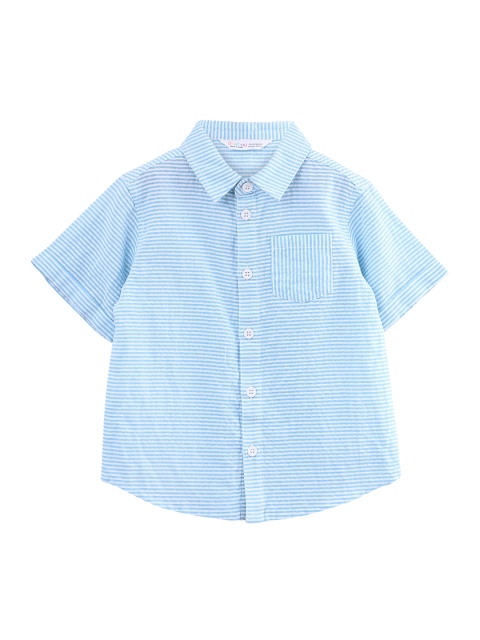 

Beebay Infant Boys Blue Striped Casual Shirt