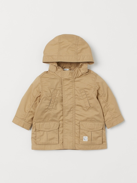 

H&M Boys Beige Solid Cotton Parka