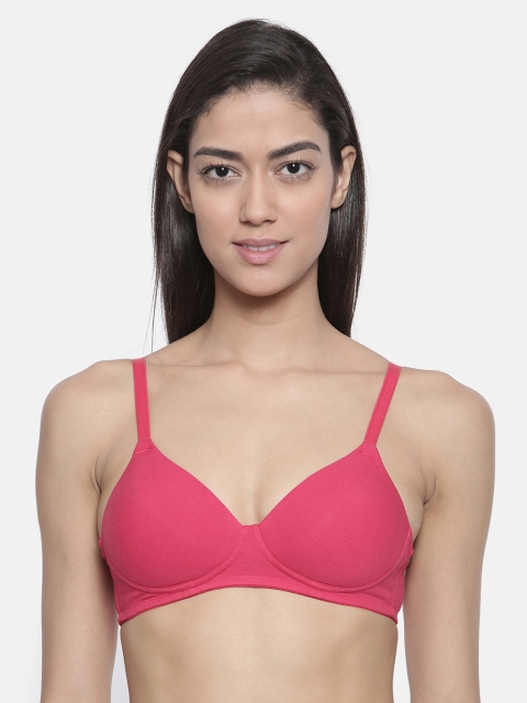 

Bitz Pink Solid Non-Wired Lightly Padded T-shirt Bra EPB001