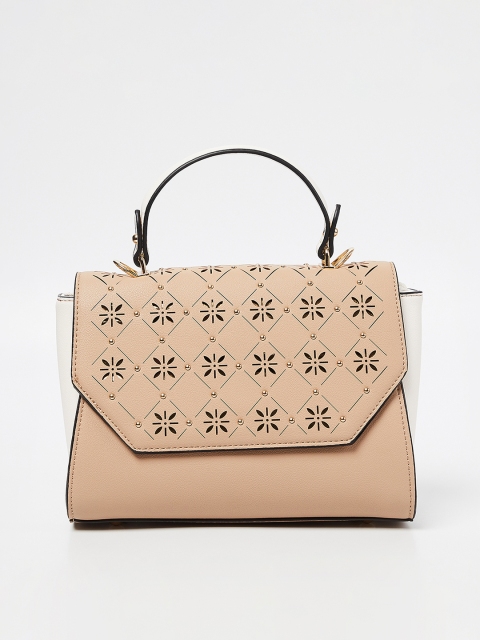 

CODE by Lifestyle Beige Embellished Handheld Bag