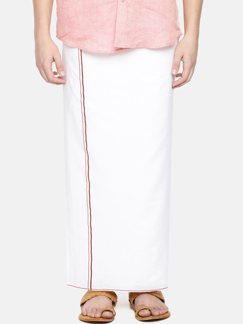 

Chennis Men White Solid Dhoti