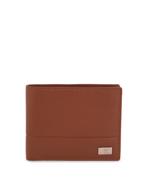 

Am Leather Men Brown Solid Two Fold Wallet
