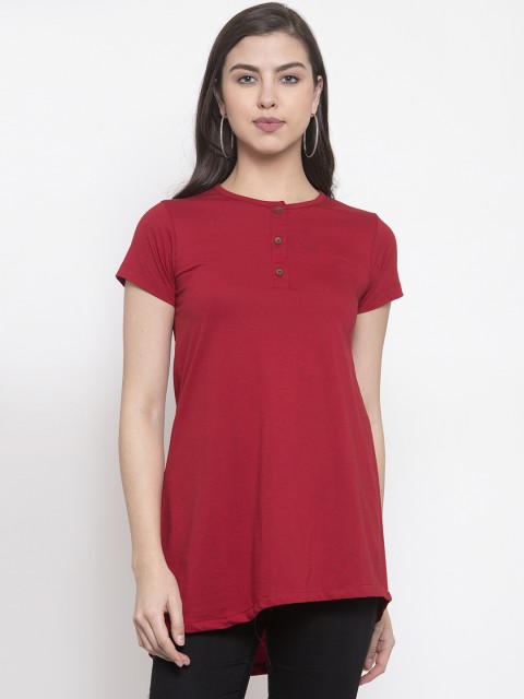 

Kalt Women Red Solid Tunic