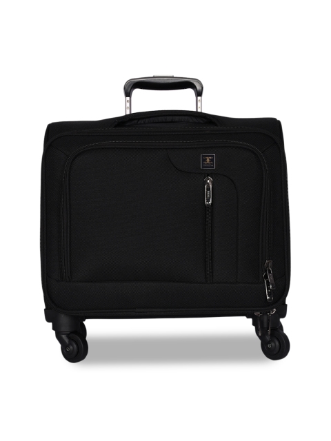 

ESBEDA Unisex Black Solid Tessuta Pilot Cabin Trolley Suitcase