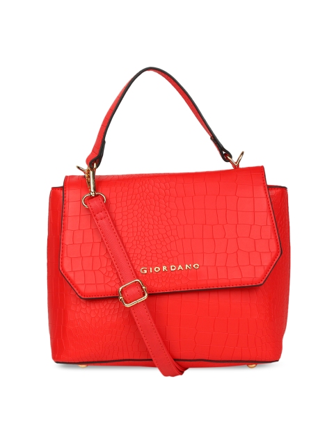 

GIORDANO Red Textured Handheld Bag
