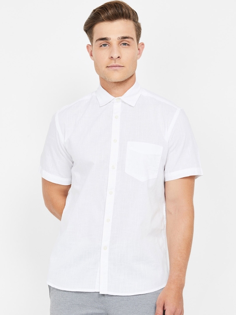 

CODE by Lifestyle Men White Regular Fit Self Design Casual Shirt