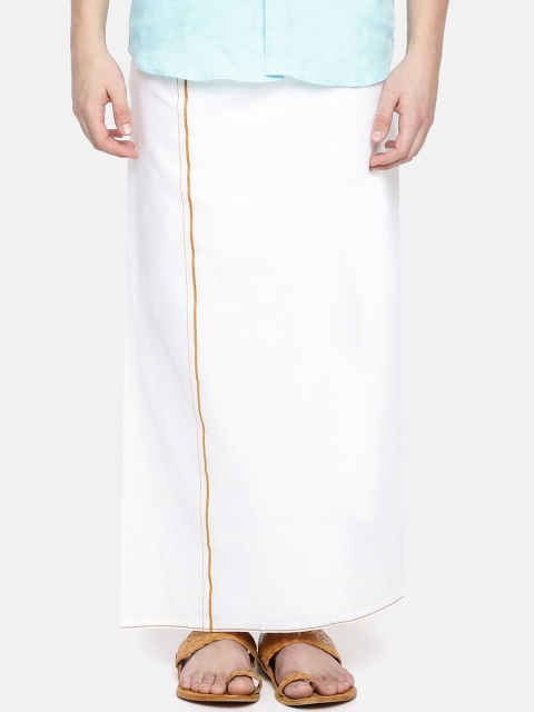 

Chennis Men White Solid Dhoti