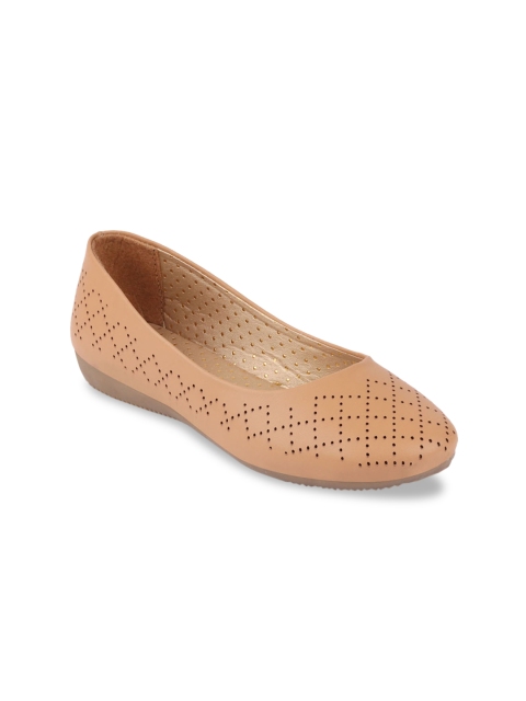 

FAUSTO Women Beige Solid Ballerinas