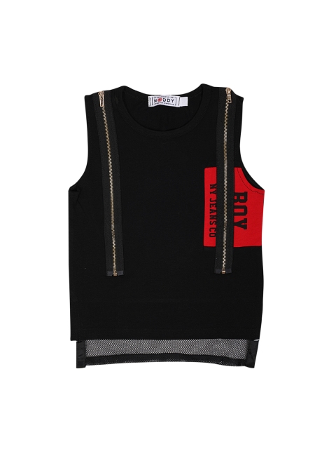 

Noddy Boys Black & Red Printed Round Neck T-shirt