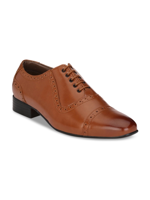 

Guava Men Tan Brown Solid Formal Brogues