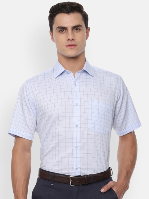 

Van Heusen Men Blue Regular Fit Checked Formal Shirt