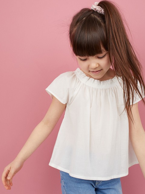 

H&M Girls White Cotton Blouse