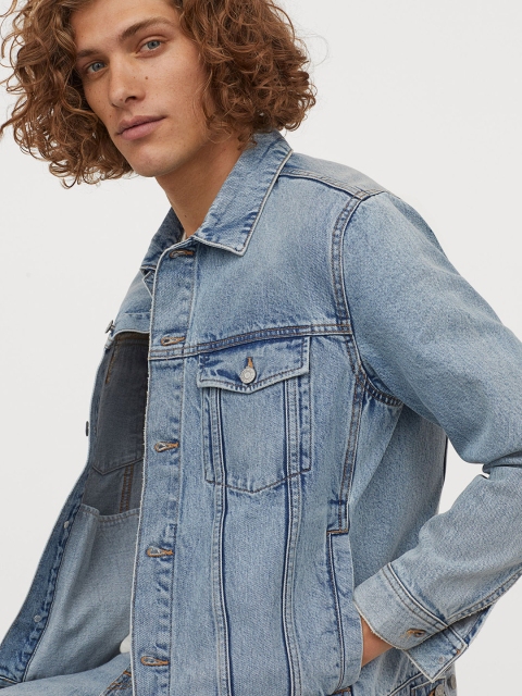 

H&M Men Blue Denim Jacket
