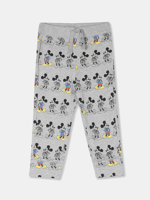 

GAP Toddler Boys Grey Disney Mickey Mouse Print Knit Joggers